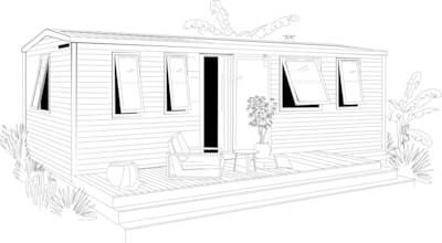Mobile-home Premium 33m² (3 bedrooms) + Terrace + TV + Air conditioning + BBQ — 8