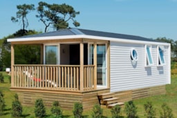 Accommodation - Mobil-Home Face Confort 25M² (2 Chambres) + Tv + Terrasse Intégrée - Arrivée Dimanche - Flower Camping Vitamin