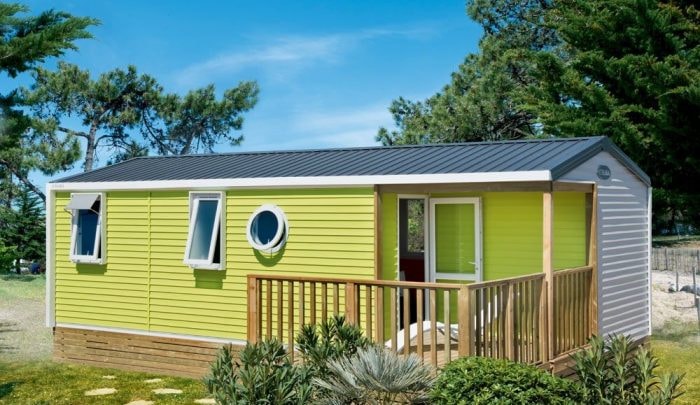 Mobilheim Côté Confort 25m² (2 Zimmer) + TV + Integrierte Terrasse + BBQ - Anreise Sonntag