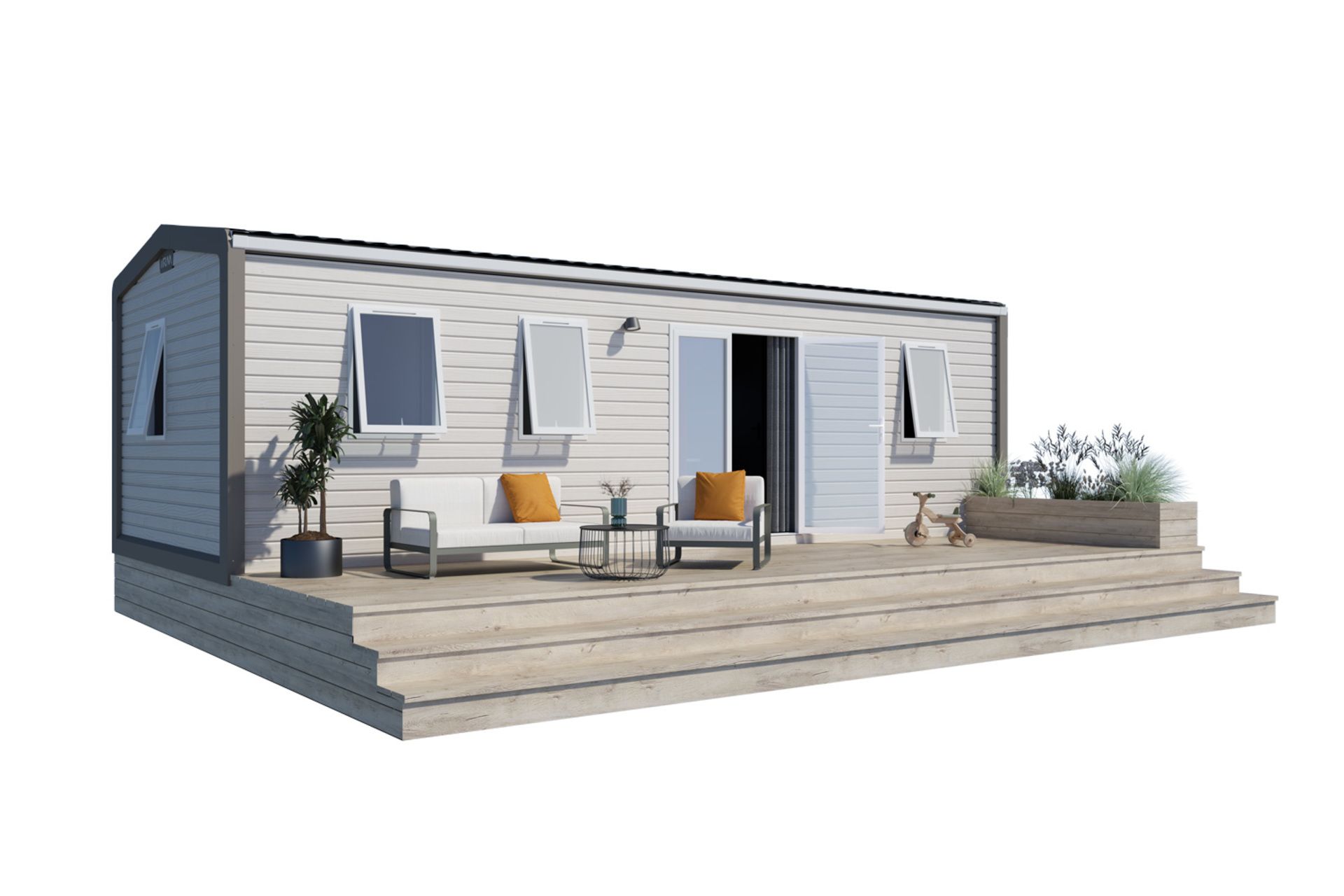 Location - New // Mobil-Home Premium 32M² (3 Chambres) + Terrasse Couverte + Tv + Climatisation - Camping Vitamin
