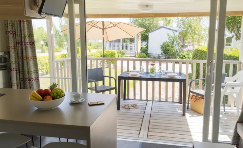 Mobil-Home Face Confort 25M² (2 Chambres) + Tv + Terrasse Intégrée - Arrivée Samedi