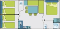 Accommodation - Super Titania 3 Bedrooms - Camping Les Jardins de l'Atlantique