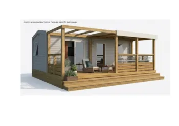 Mietunterkunft - Chalet Mobile Type 1 - 26 M² Mit Halbüberdachte Terrasse 18 M² Kurzaufenthalt Mit 1 Auto - Camping Merko Lacarra
