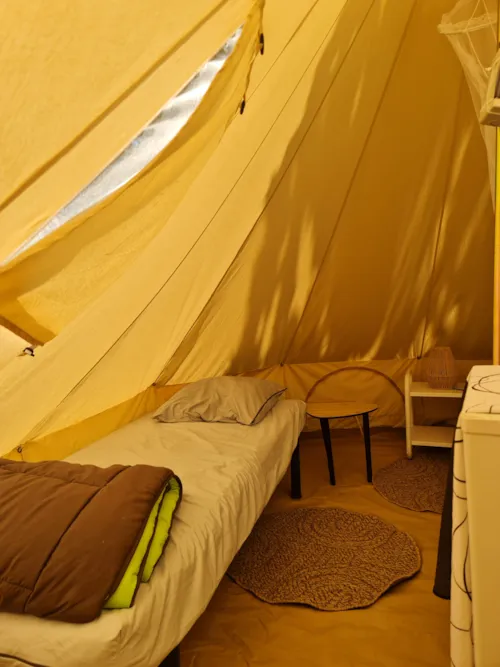 Accommodation - Tent Tipi Bell Desert - image n°2 - Camping Le Moulin d'Onclaire