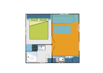 Huuraccommodatie(s) - Stacaravan Super Astria 1 Slaapkamer + Tv + Overdekt Terras + Wifi - Camping Paradis L'Arada Parc