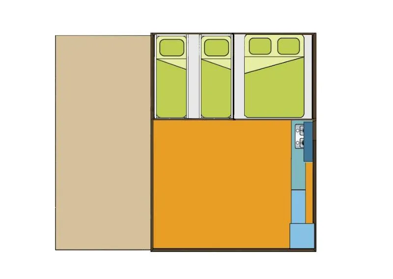 Tente Nature -2 Chambres Sans Sanitaires