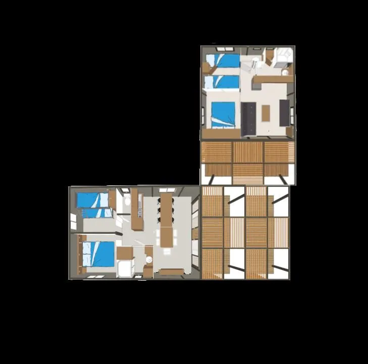 Chalet Tribu 4 Chambres + Tv + Terrasse Couverte + Lave-Vaisselle + 1 Connexion Wifi