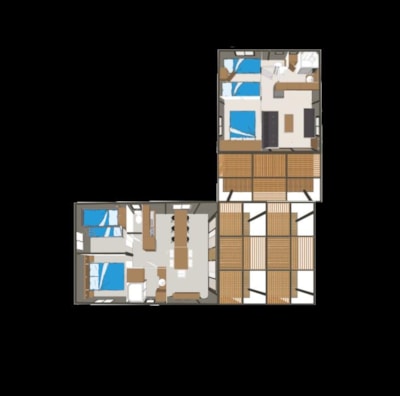 Chalet tribu 4 bedrooms + TV + sheltered terrace + Dishwasher + wifi