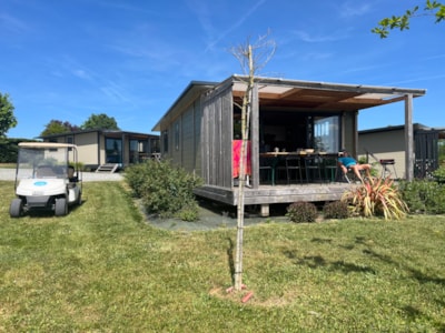 Chalet EVASION 2 bedrooms + TV + covered terrace + dish washer + 1 connexion wifi