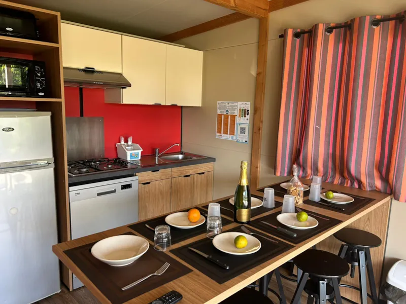 Chalet Evasion 2 Chambres + Tv + Terrasse Couverte + Lave Vaisselle + 1 Connexion Wifi