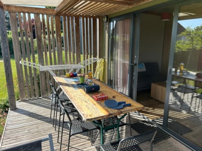 Chalet EVASION 2 bedrooms + TV + covered terrace + dish washer + 1 connexion wifi