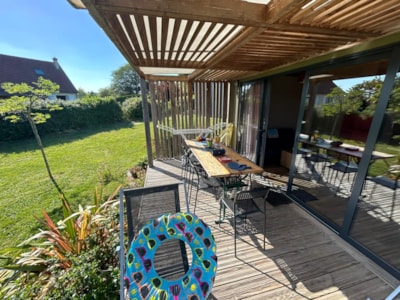 Chalet EVASION 2 bedrooms + TV + covered terrace + dish washer + 1 connexion wifi