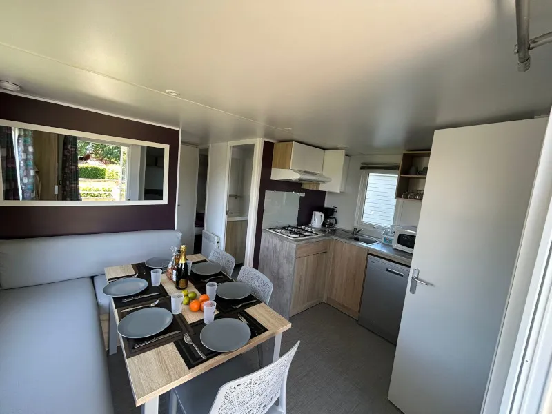 Mobil-Home Equilibre 3 Chambres + Tv + Terrasse Couverte + Lave Vaisselle + 1 Connexion Wifi