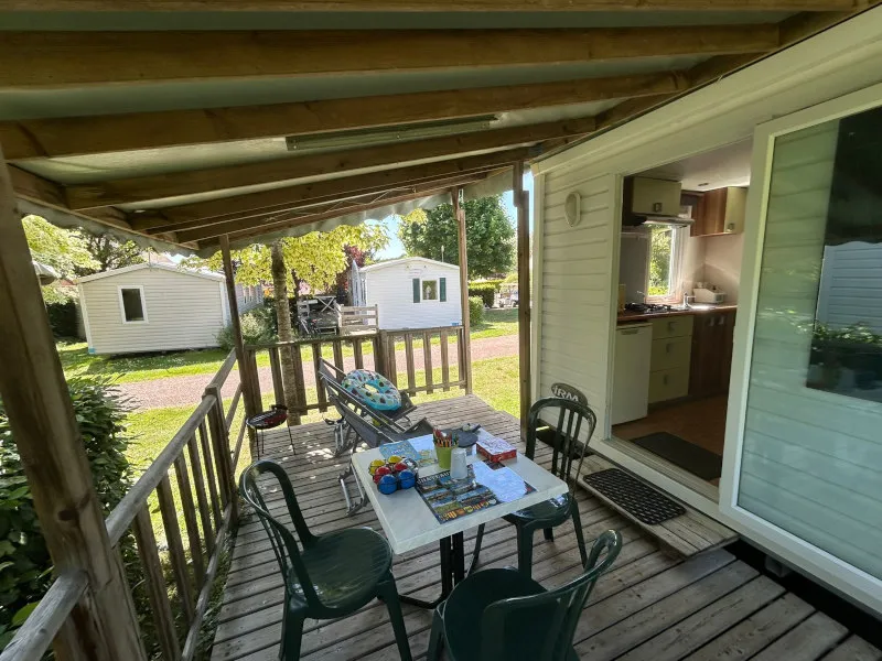 Mobil-Home Equilibre 1 Chambre + Tv + Terrasse Couverte + 1Connexion Wifi