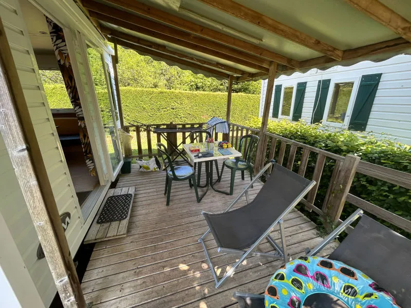 Mobil-Home Equilibre 1 Chambre + Tv + Terrasse Couverte + 1Connexion Wifi