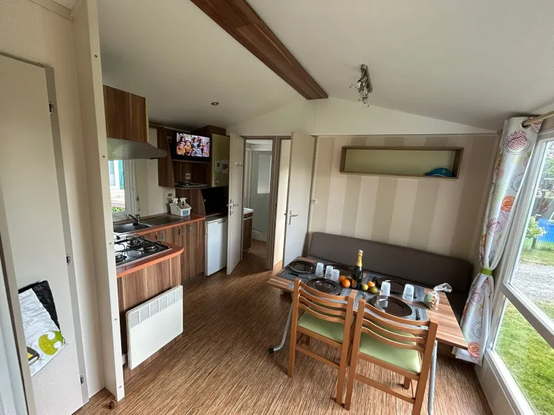 Mobil-Home Equilibre 2 Chambres + Espace Lit Bébé + Tv + Terrasse Couverte + 1 Connexion Wifi