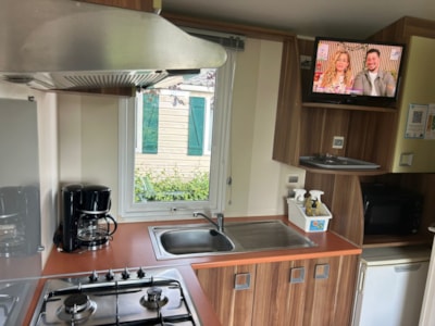 Mobil-home EQUILIBRE 2 bedrooms + sheltered terrace + TV + wifi
