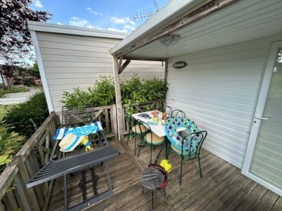 Mobil-home EQUILIBRE 2 bedrooms + sheltered terrace + TV + wifi