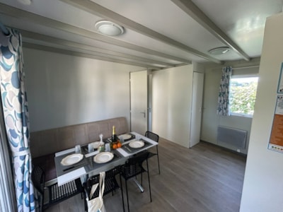 Chalet Essentiel 2 bedrooms modular + sheltered terrace + wifi