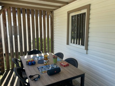 Chalet Essentiel 2 bedrooms modular + sheltered terrace + wifi