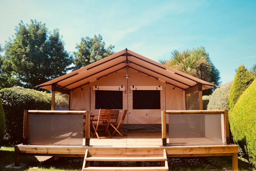 Location - Tente Lodge Non Sanitarisée 2 Chambres D - Camping Paradis Bellevue - Erquy