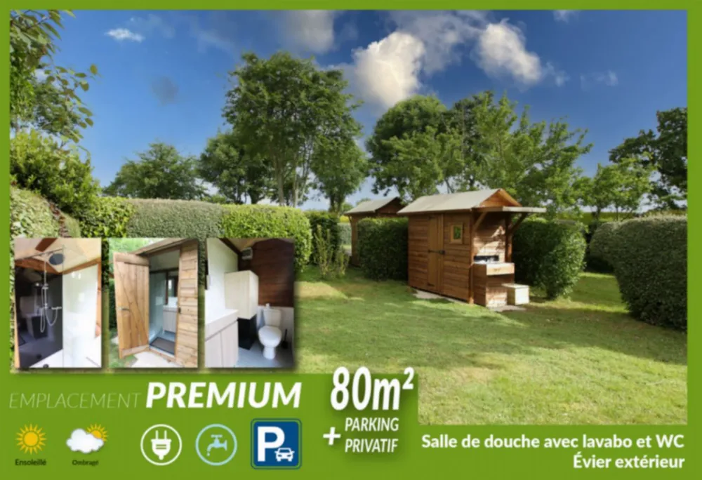 Emplacement - Emplacement Nu Avec Sanitaire Privatif / Freecamp - Camping Paradis Bellevue - Erquy