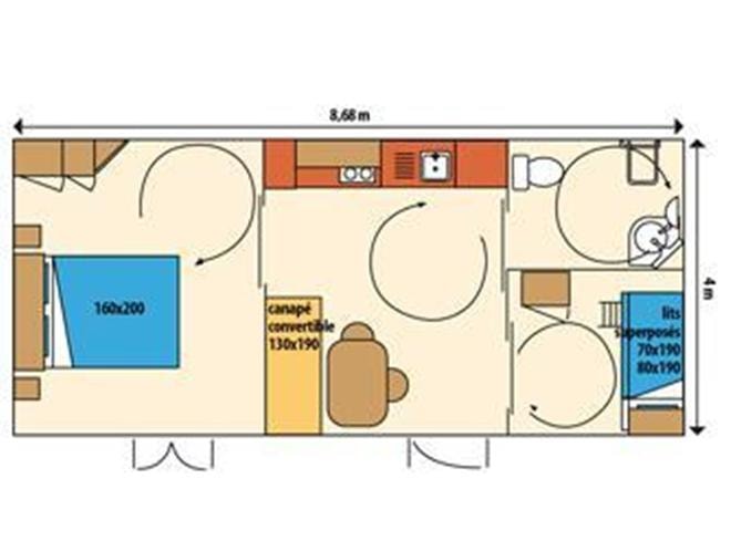 Cottage Vivario Pmr - Mobil Home Confort 3*- 2Ch -Sdb Pmr