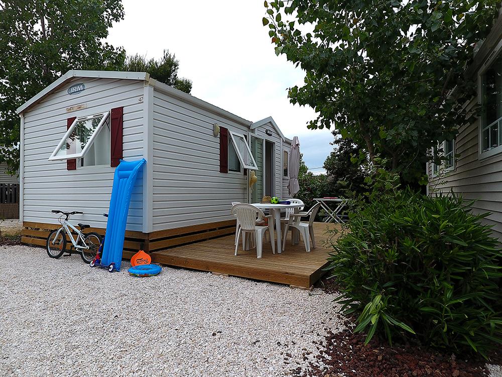 Location - Mobilhome Confort (Climatisation + Tv) - Camping Domaine des Champs Blancs