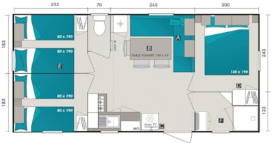 Mobile home LUXE (AIR-CONDITIONING + tv + Dishwasher) 6 — 7