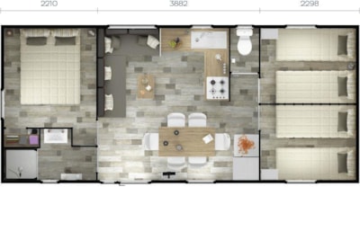 Mobile home BALNEO (AIR-CONDITIONING + tv + Dishwasher + Hot tub) 6 — 7