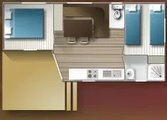 Mobilhome Confort - 2 Chambres - 30 M² - Tv -