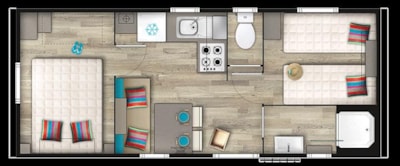 Mobilhome Confort IBIZA - 2 bedrooms - 20m² - TV