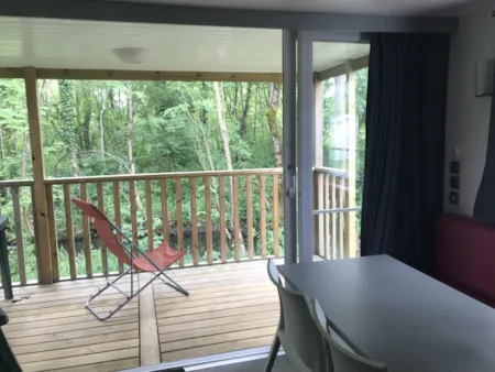 Huuraccommodatie(s) - Stacaravan Privilège Panoramique - 2 Slaapkamers - 31 M² - Tv - Ventilator - Le Moulin du Bleufond