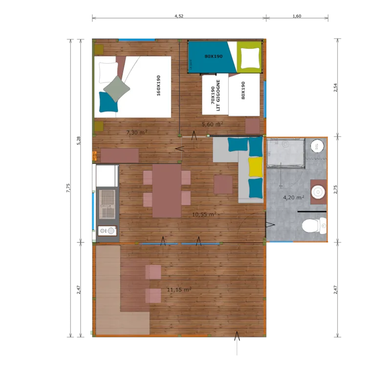 Carrelet Pilotis 28M² - Vue Rivière Partielle