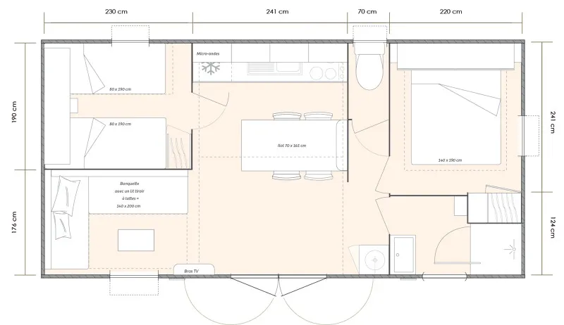 Cottage Loggia 28M² - Climatisé