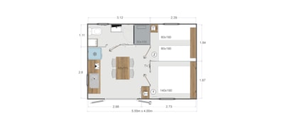 Cabane 20m²
