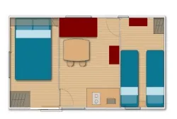 Mobil Home Sans Sanitaire Climatisé - 2 Ch - 18M² / Garrigue