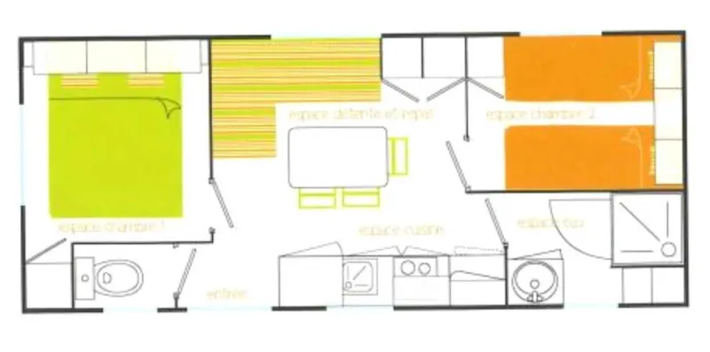 Mobil Home Confort Climatisé - 21M² / Genévrier, Mûrier Et Pin D'alep