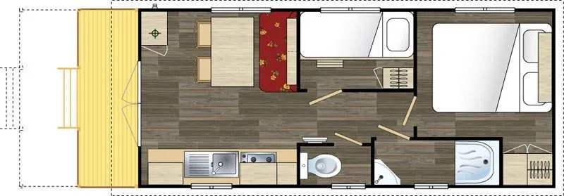 Roulotte Climatisée - 2 Ch - 26.08M² / Cigale, Grillon, Chardonnet, Mésange