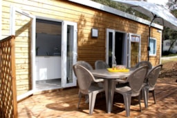 Location - Mobil Home Confort Plus Climatisé -  3 Ch - 4.20 X 8.8M / Lavande - Camping Les Chênes
