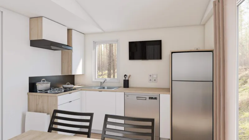 Mobil Home Premium Climatisé - Tv - Lave Vaisselle - 1 Ch - 20M²/ Santoline