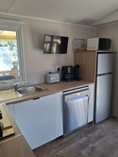 MOBIL HOME Premium Air-conditioned - TV - Dishwasher - 1 bed - 20m²/ Santoline