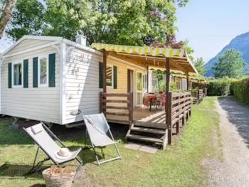 Mietunterkunft - Mobilheim Komfort - 2 Schlafzimmer - ROMANEE Ferme de la Serraz