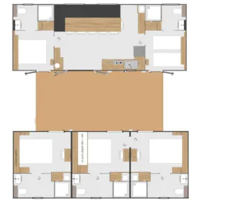 Mietunterkunft - Cottage Premium Tribu ***** 5 Zimmer - 5 Bäder - YELLOH! VILLAGE - DOMAINE DE L'OREE