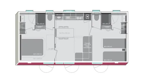 Mietunterkunft - Mobilhome Premium Master Suite Klimatisiert - image n°4 - La Colombière