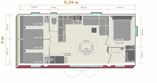 Mietunterkunft - Mobilhome Privilege Espace - image n°6 - La Colombière