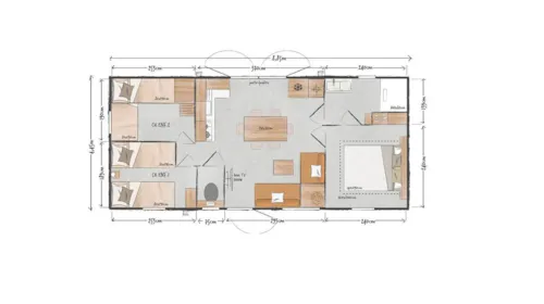 Huuraccommodatie(s) - Mobilhome Premium Family Met Airconditioning - image n°2 - La Colombière