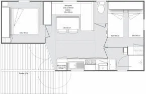 Accommodation - Mobile Home 2 Bedrooms + Terrace - 28M² - image n°9 - Camping Le Pastural