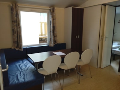 Mobile-home Standard 30 m² (3 bedrooms) with Half-covered terrace 15 m² + TV