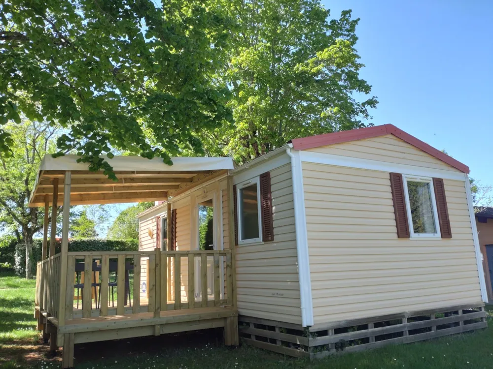 Location - Mobil-Home Confort 30M² (2 Chambres-Tv) Avec Terrasse Couverte 11 M² - Flower Camping LE TEMPS DE VIVRE